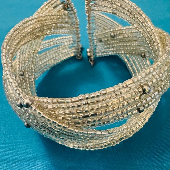 Jewelry - *5 for $20; Silver Intricately Woven Bracelet with Sculptural Design